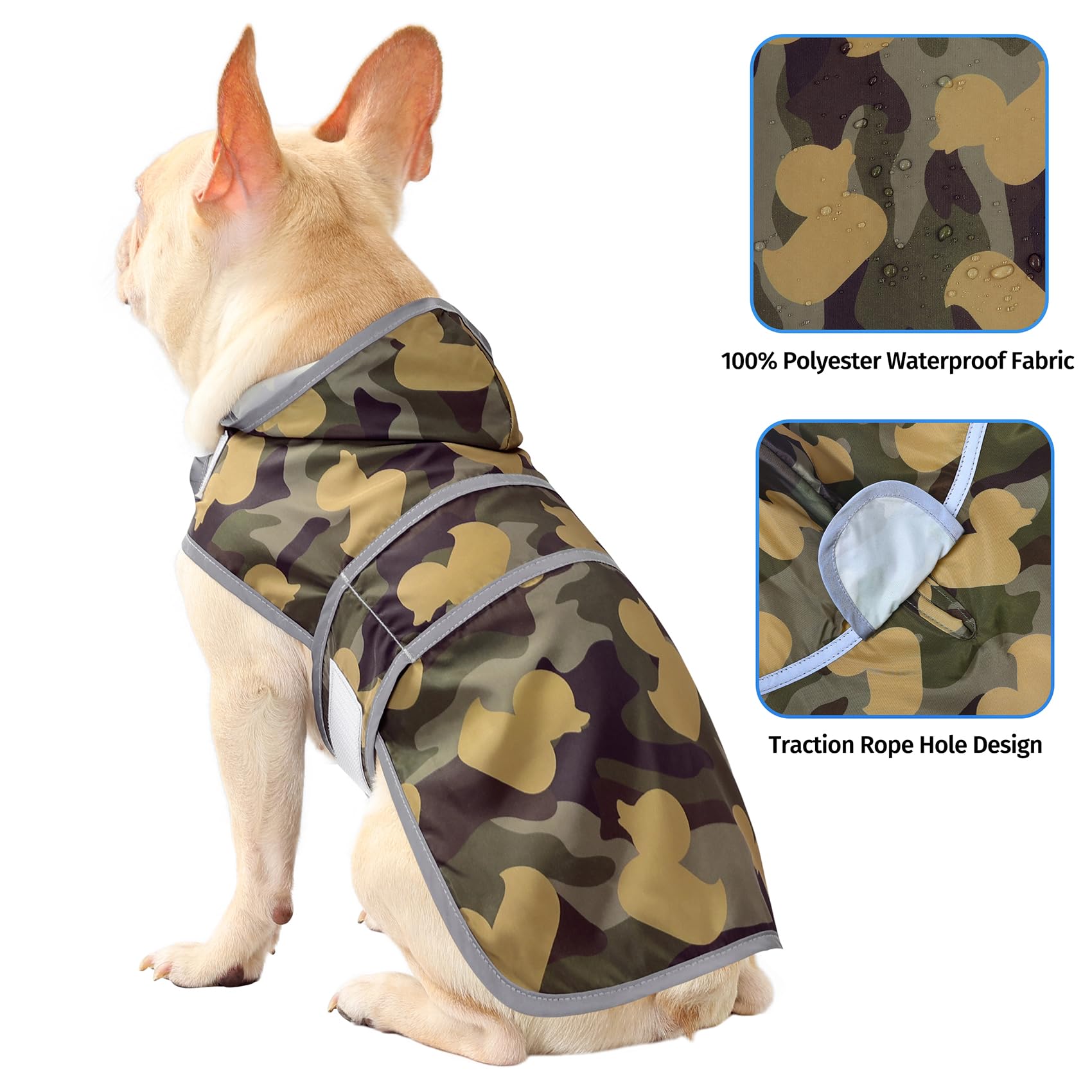 HAPPIERE ajuste con velcro en pecho y barriga, mejor confort durante el paseo.
