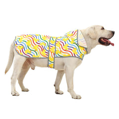 HAPPIERE impermeable para perro grande con capucha reflectante para salidas seguras