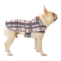 HAPPIERE impermeable para perro mediano con capucha reflectante para paseos nocturnos.