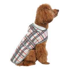 HAPPIERE chubasquero para perro pequeño con plaid protege de la lluvia.