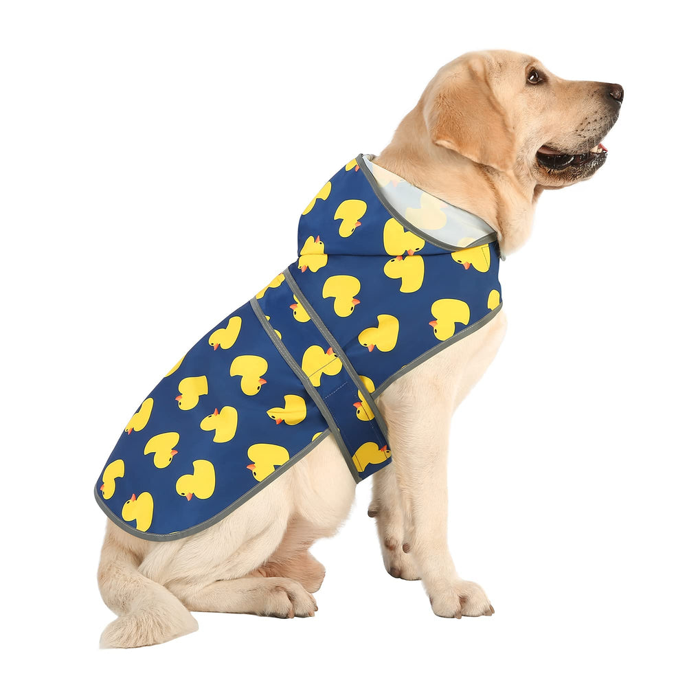 HAPPIERE capucha reflectante impermeable para perros grandes.