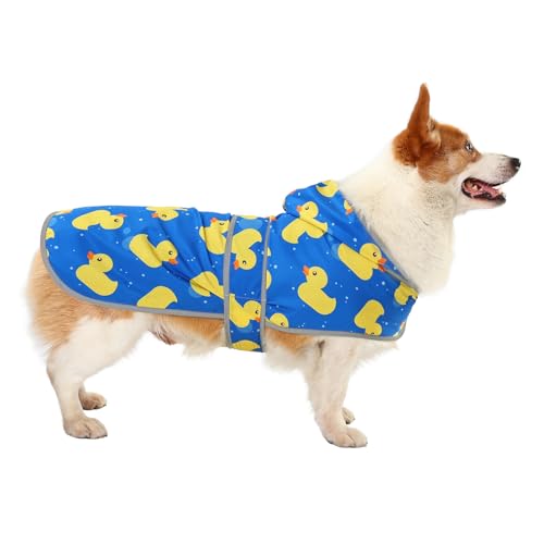 Poncho impermeable HAPPIERE para perros grandes, perfecto para días de lluvia.