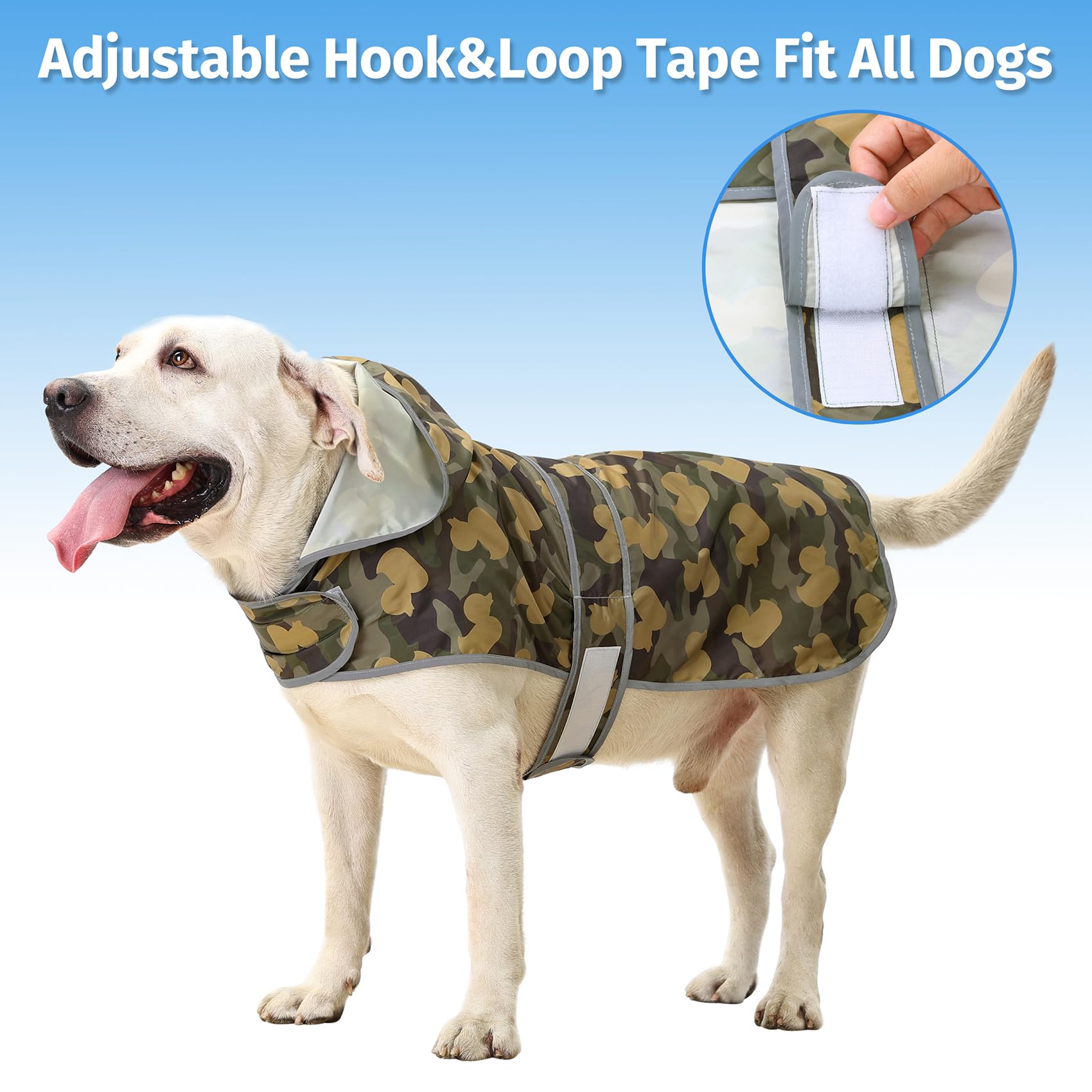 HAPPIERE tejido impermeable de poliéster mantiene seca a tu mascota.