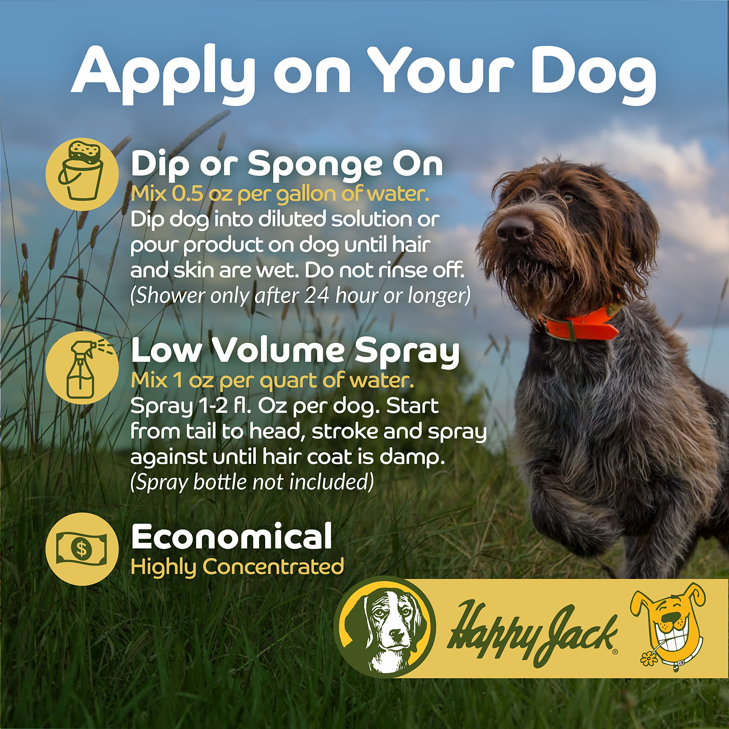 Happy Jack Kennel Dip ideal para perros pequeños.
