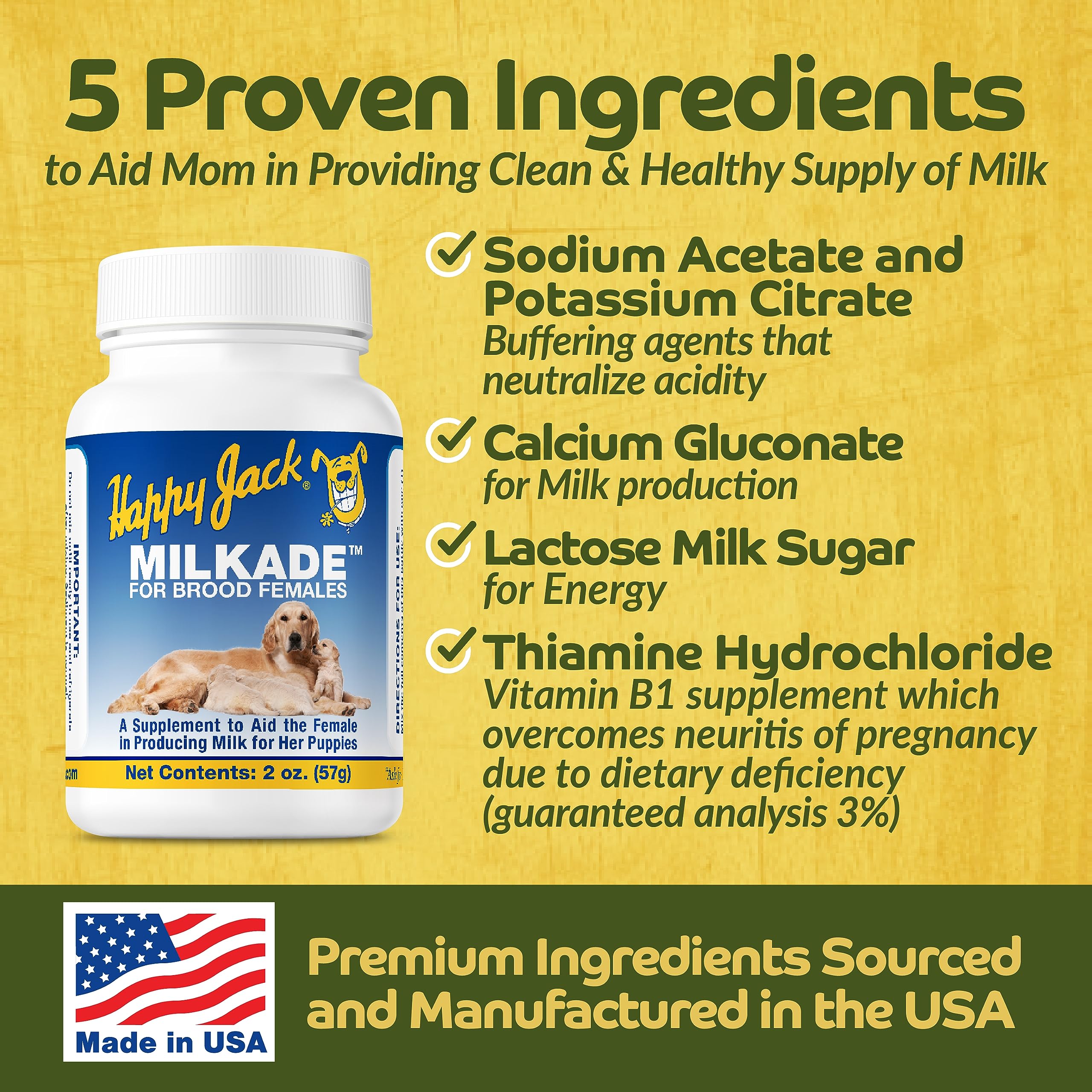 Milkade HAPPY JACK producción de leche en la madre