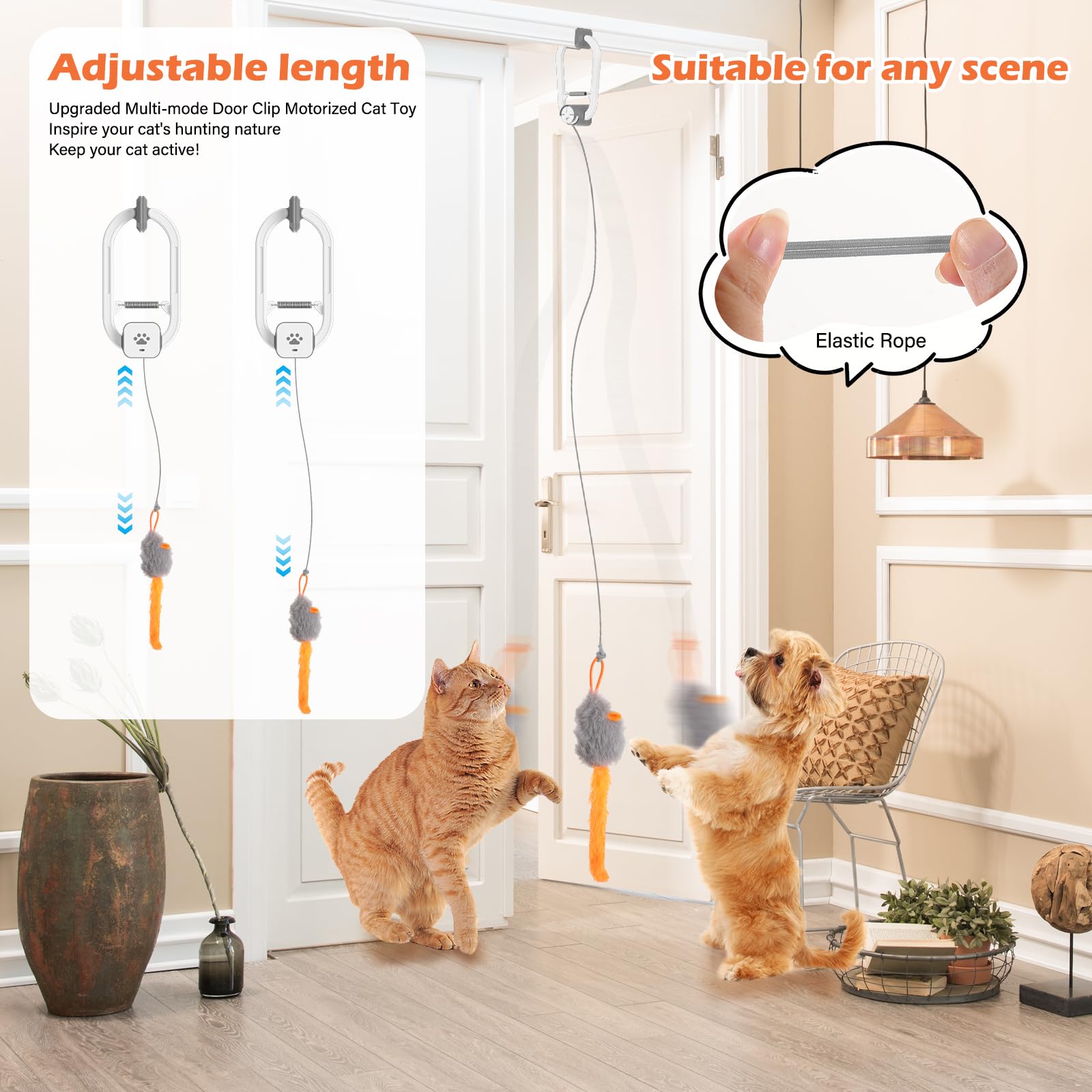 HappyCode pluma giratoria para juegos dinámicos de gatos curiosos