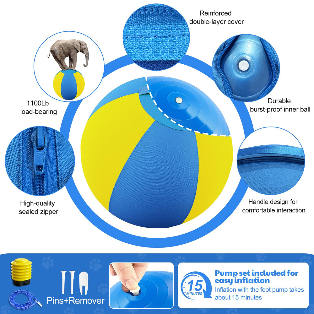 Happypaw bola-perro-utilizacion-exterior: apta para uso exterior y fácil de limpiar.