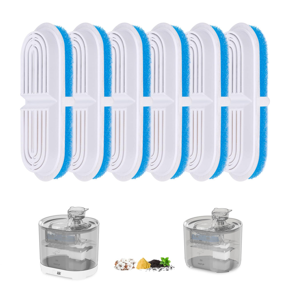 Filtro Hapup para bebederos de gato oval, mejora la calidad del agua para beber.
