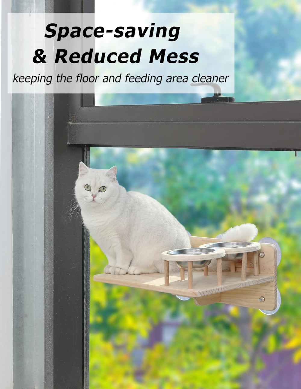 HAPYKITYS ahorro-espacio-estante-ventana para gatos en casas pequeñas.
