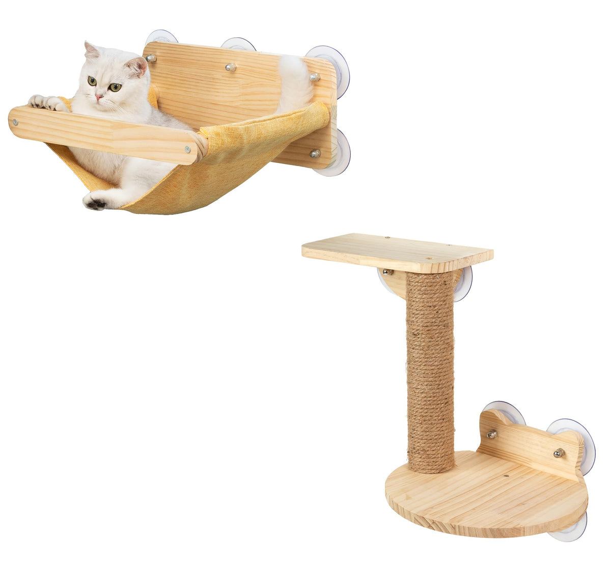 HAPYKITYS cama hamaca ventana gatos: descanso cómodo y vista al exterior.