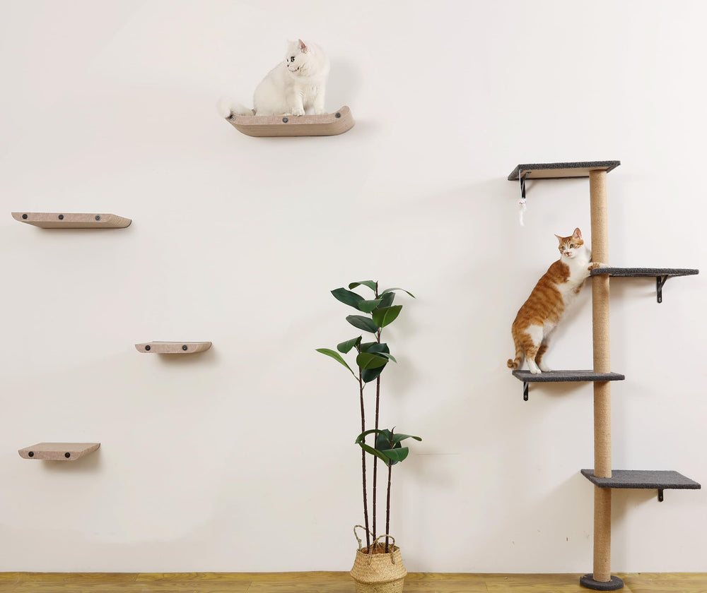 HAPYKITYS set de 4 estantes color avena: decorativo y funcional para interiores.