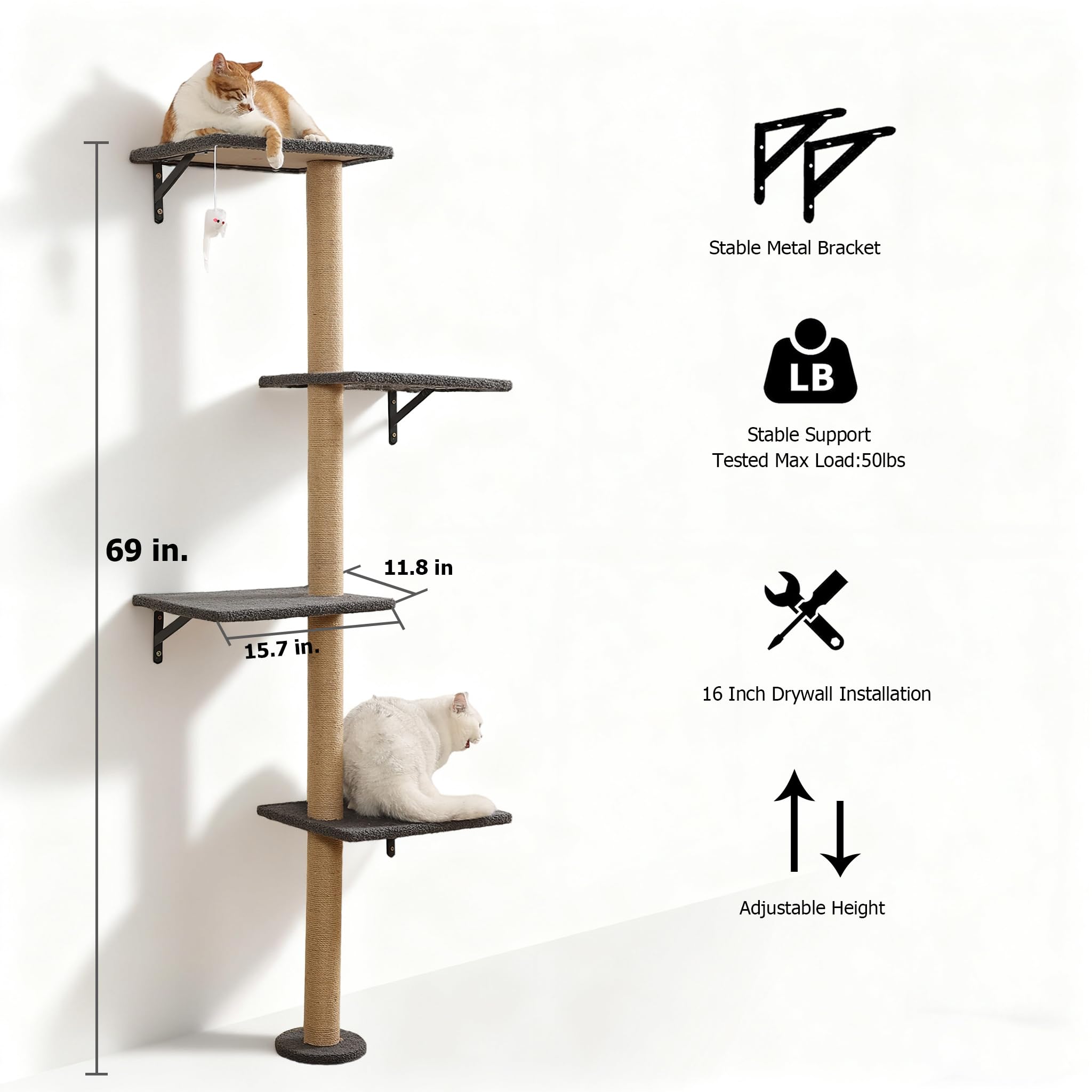 HAPYKITYS soporte-pared-metálico garantiza estabilidad durante el juego.