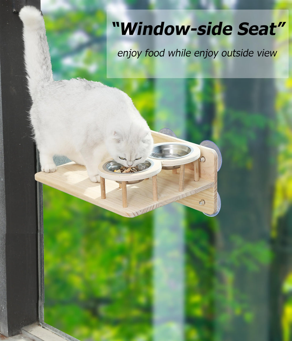HAPYKITYS tazon-acero-inoxidable-estante-ventana facilita comer limpio y evitar derrames.
