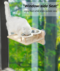 HAPYKITYS tazon-acero-inoxidable-estante-ventana facilita comer limpio y evitar derrames.
