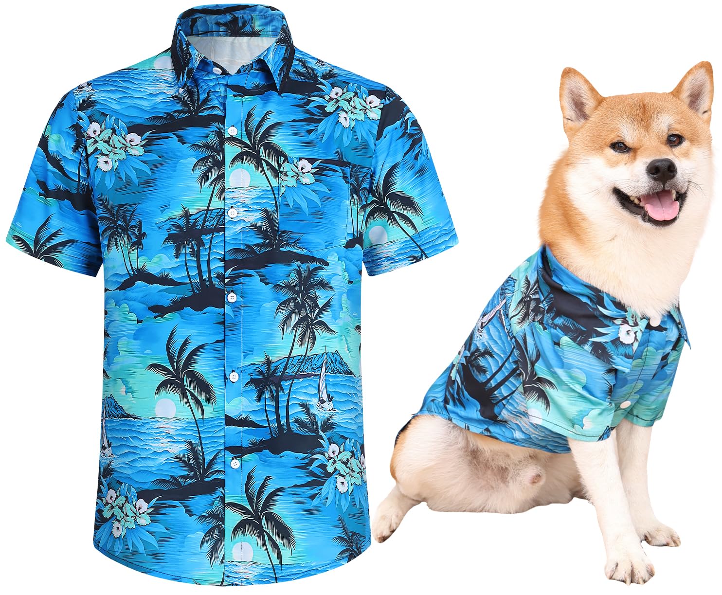 Harbyel: camiseta para perro hawaiana con colores llamativos para paseos.