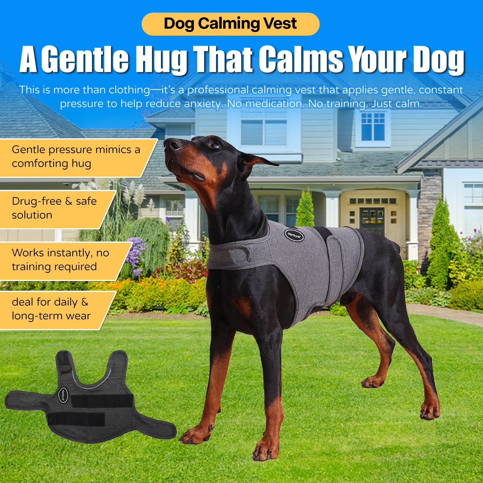 Harbyel diseño ajustable para perros de diferentes tamaños