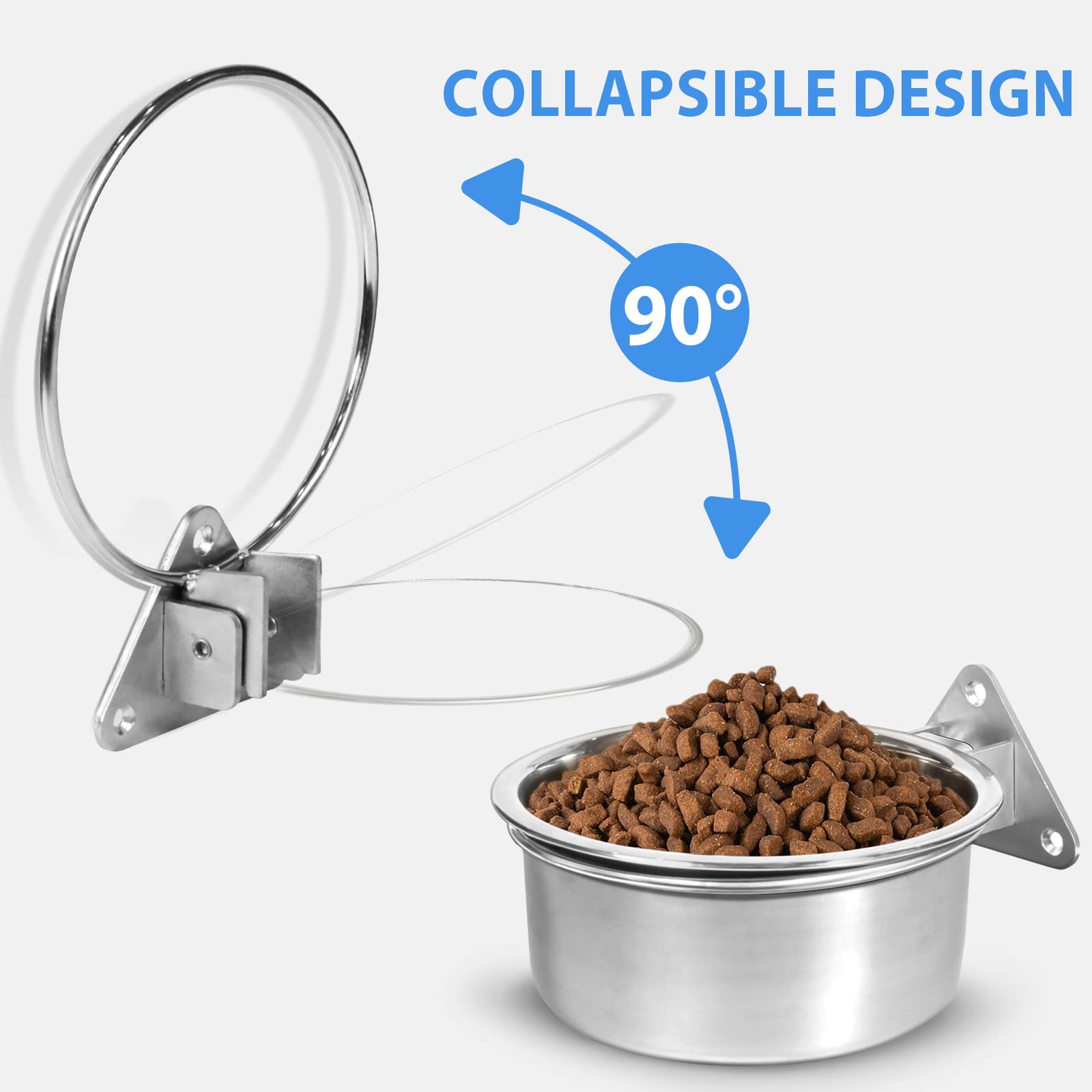 Harhana tazón elevado colapsable para ajustar la altura y comer cómodo.