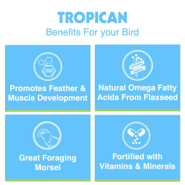 Hari Tropican fórmula de alto rendimiento para aves en actividad.