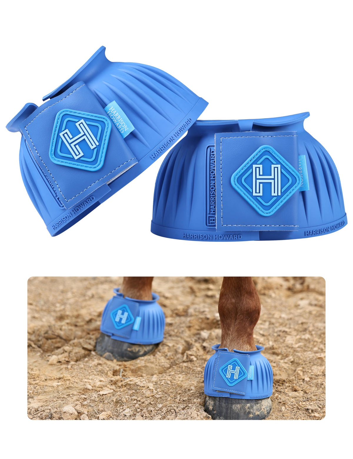 Harrison Howard botas campana cuero con cierre táctil para protección del casco.