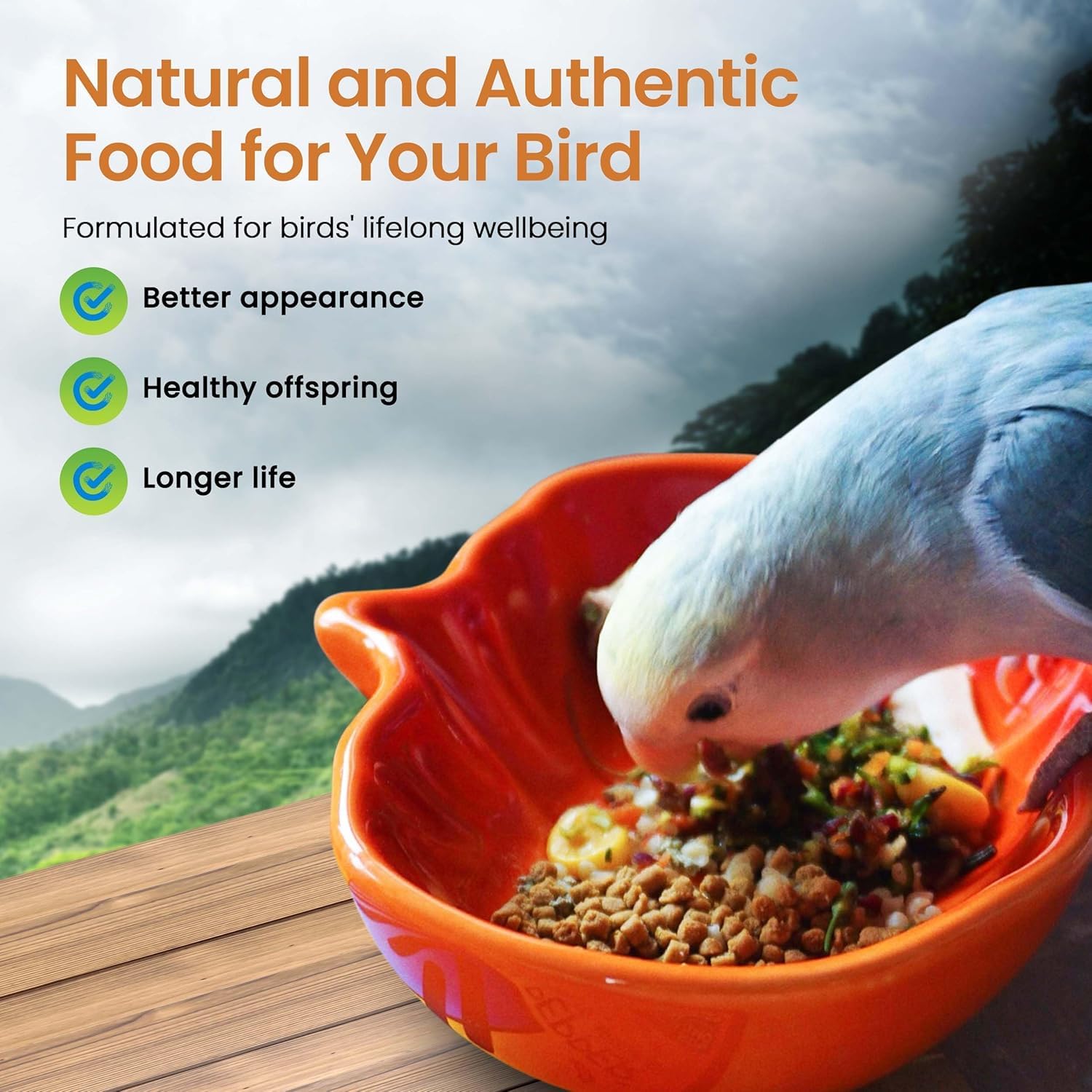 Harrison's Bird Foods Alta Potencia Pimienta, etiqueta orgánica certificada destacada.