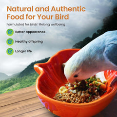 Harrison's Bird Foods Alta Potencia Pimienta, etiqueta orgánica certificada destacada.