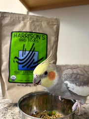 Etiqueta Harrison's con certificación orgánica, calidad y pureza para aves