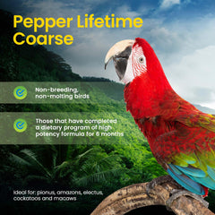 Harrison's Pepper Lifetime Coarse: ingredientes orgánicos certificados y sin organismos modificados