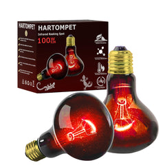 HARTOMPET 100W emisor de calor rojo suave para termorregulación de reptiles.