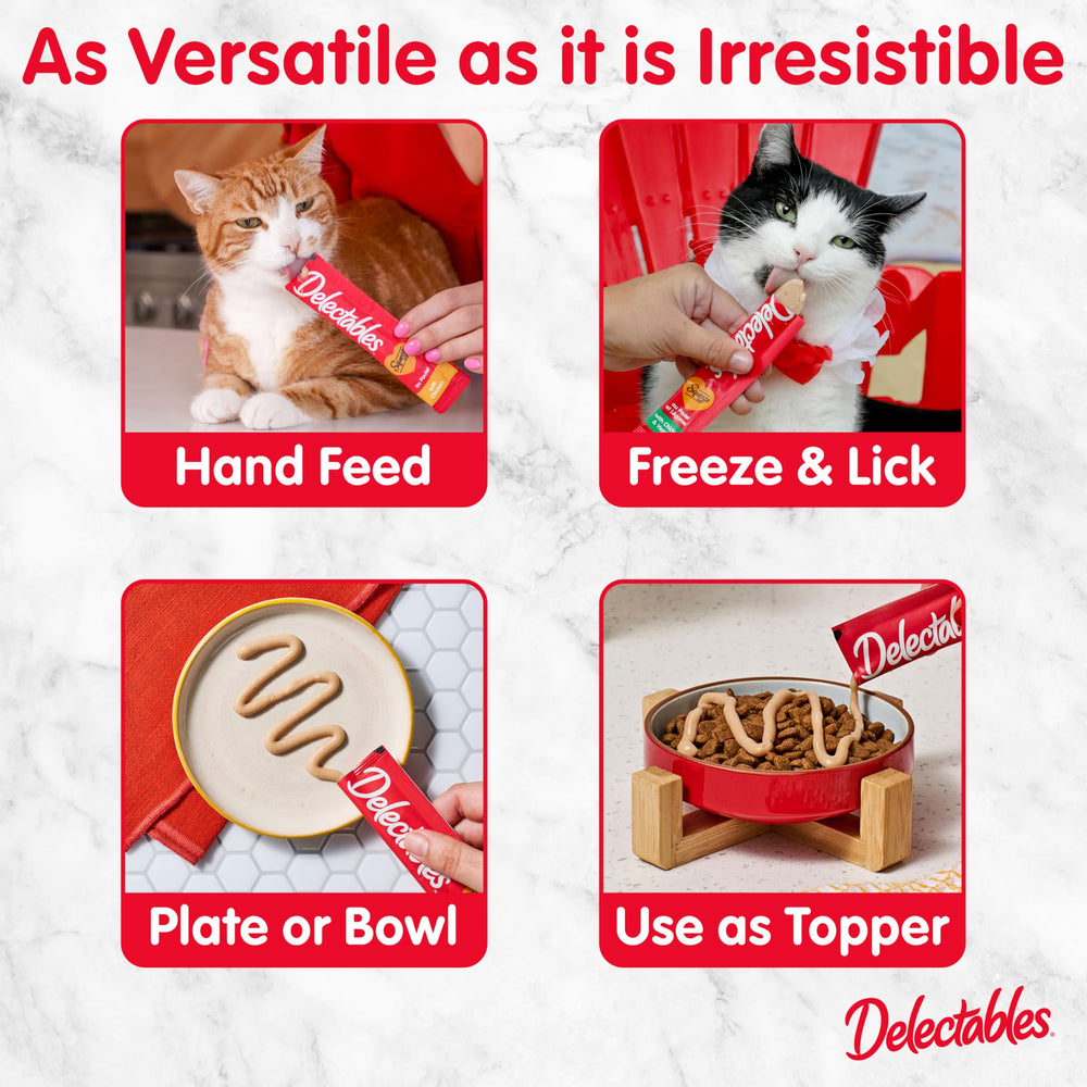 Hartz Delectables Squeeze Up, tubo lamible para gatos seniors.