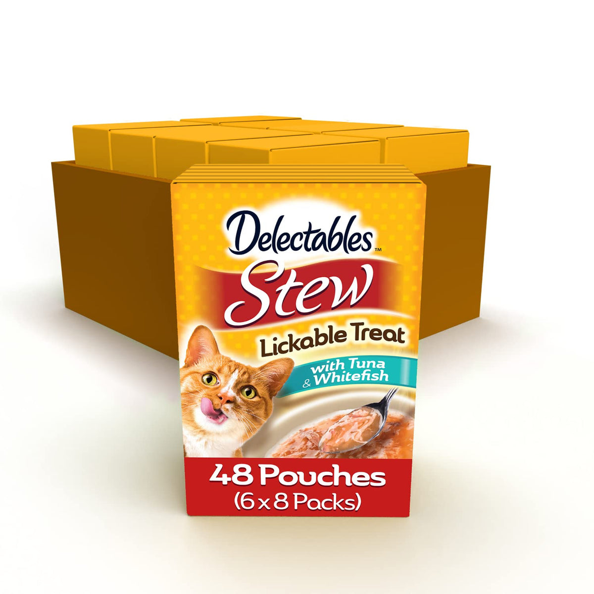 Gato disfruta Hartz Delectables Stew Tuna Whitefish en bolsa 1,4 oz, premio sabroso diario.