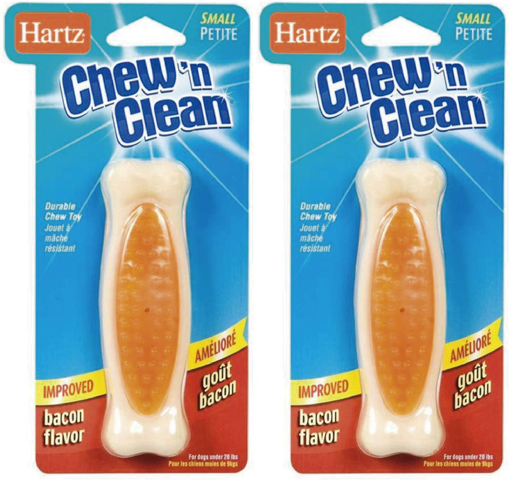 Hartz Hueso duradero con sabor tocino para perros pequeños, entretenimiento seguro.