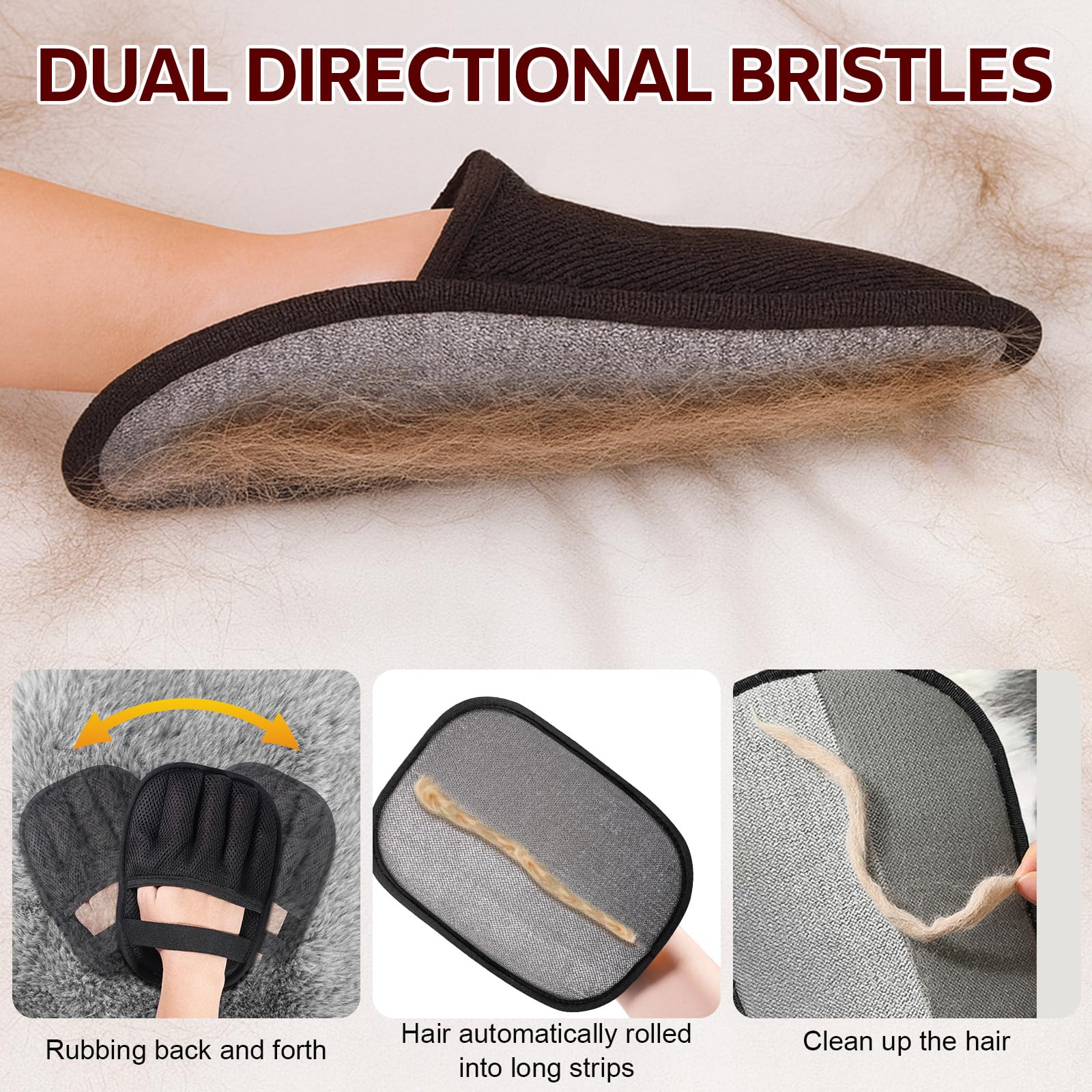 HattyRoom guantes para coche y asientos, recoge pelo incrustado sin esfuerzo.