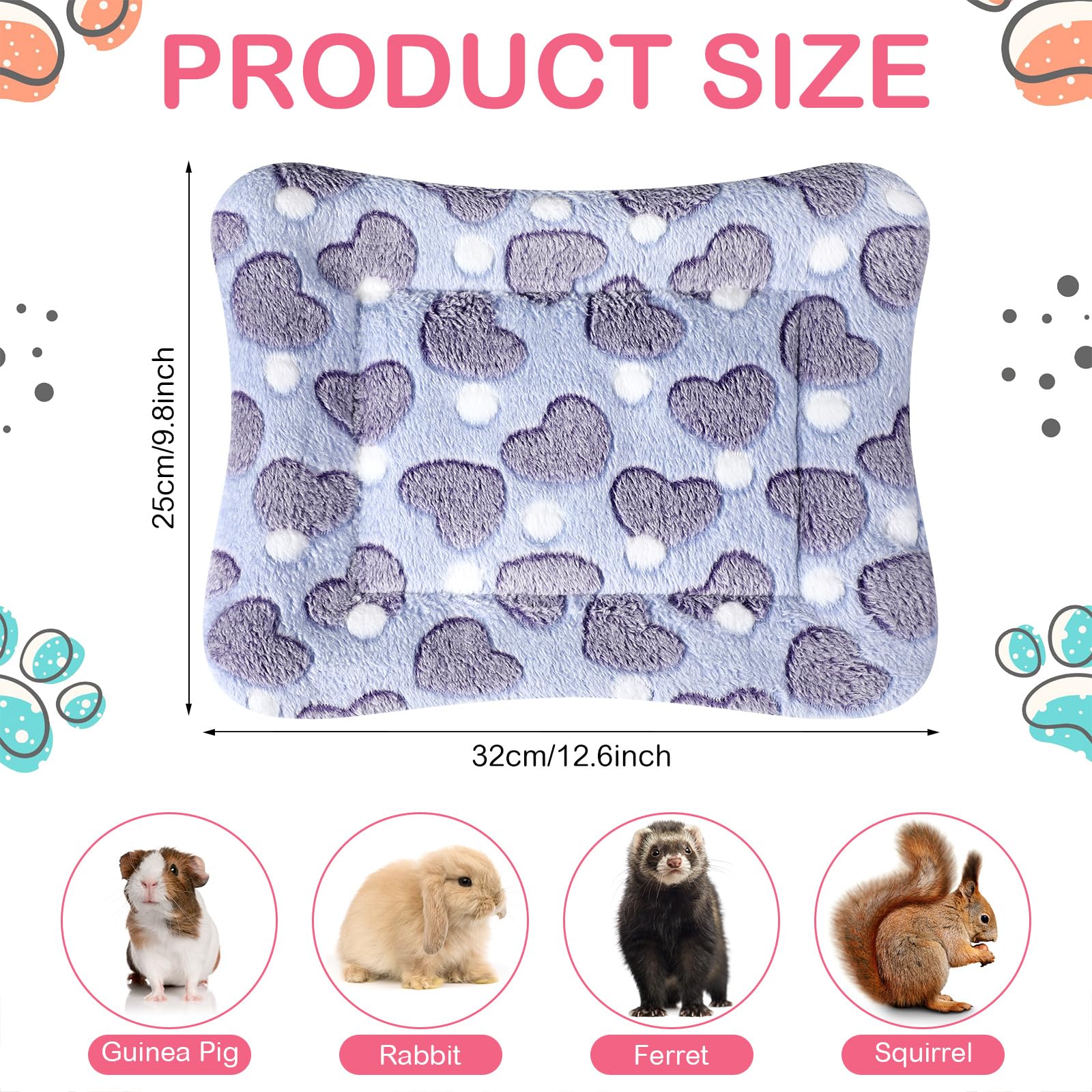 Cama impermeable Haull purpura para mascotas pequeñas, perfecta para jaulas.