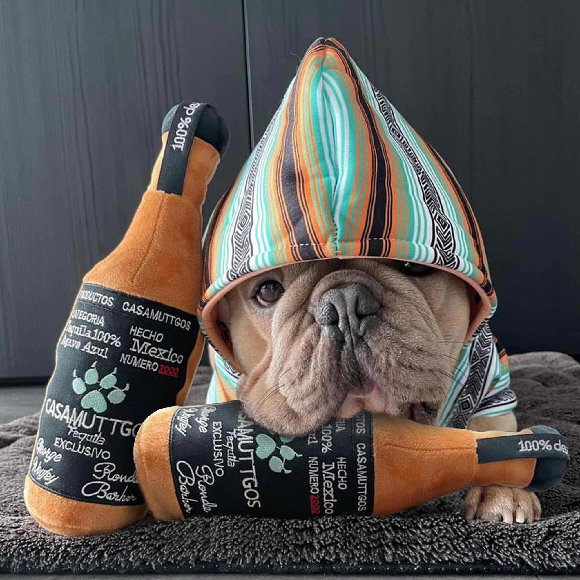 Haute Diggity Casamuttgos Tequila lavable a máquina, limpieza rápida tras juego.