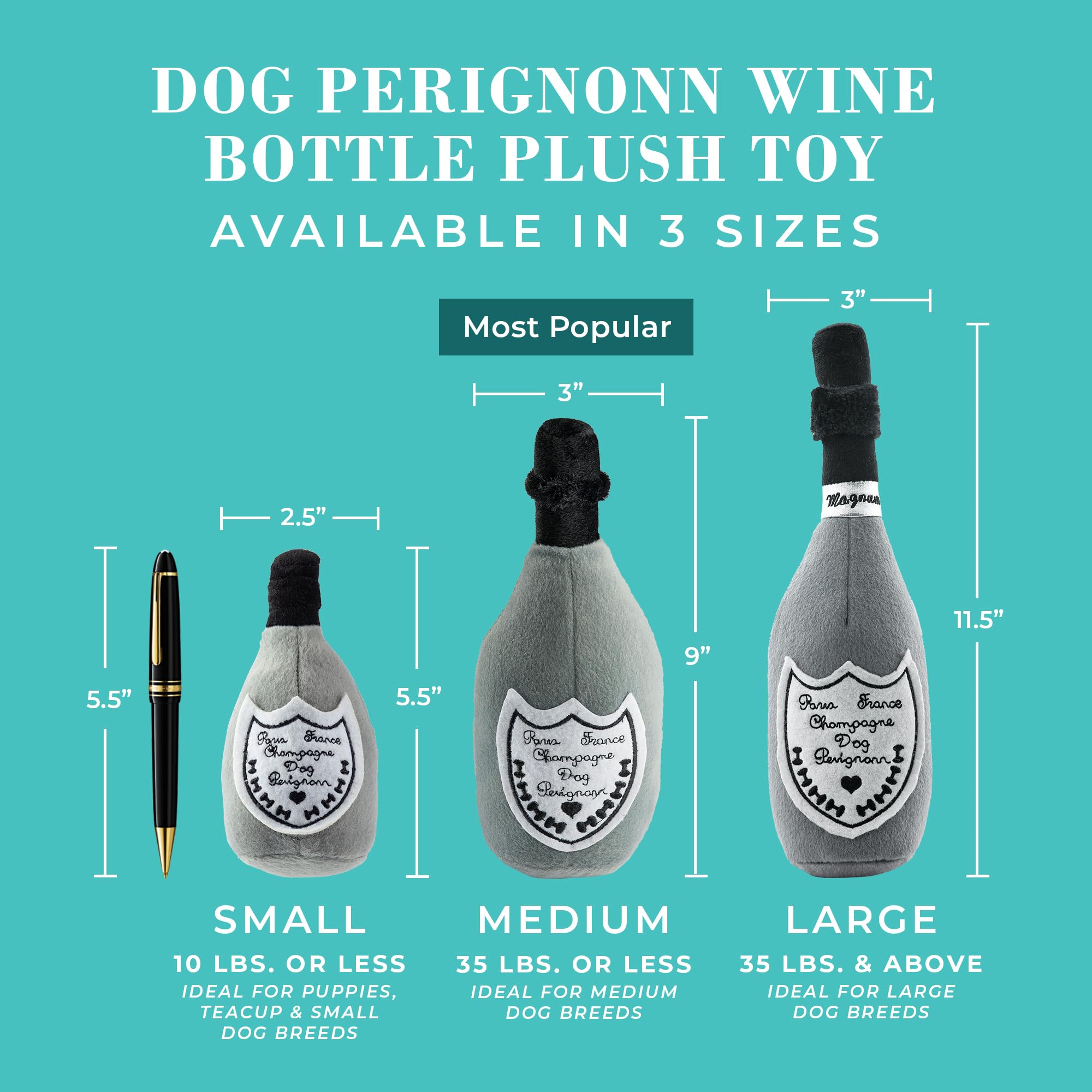 Haute Diggity Dog Champagne Perignonn: chirriador interactivo para horas de entretenimiento