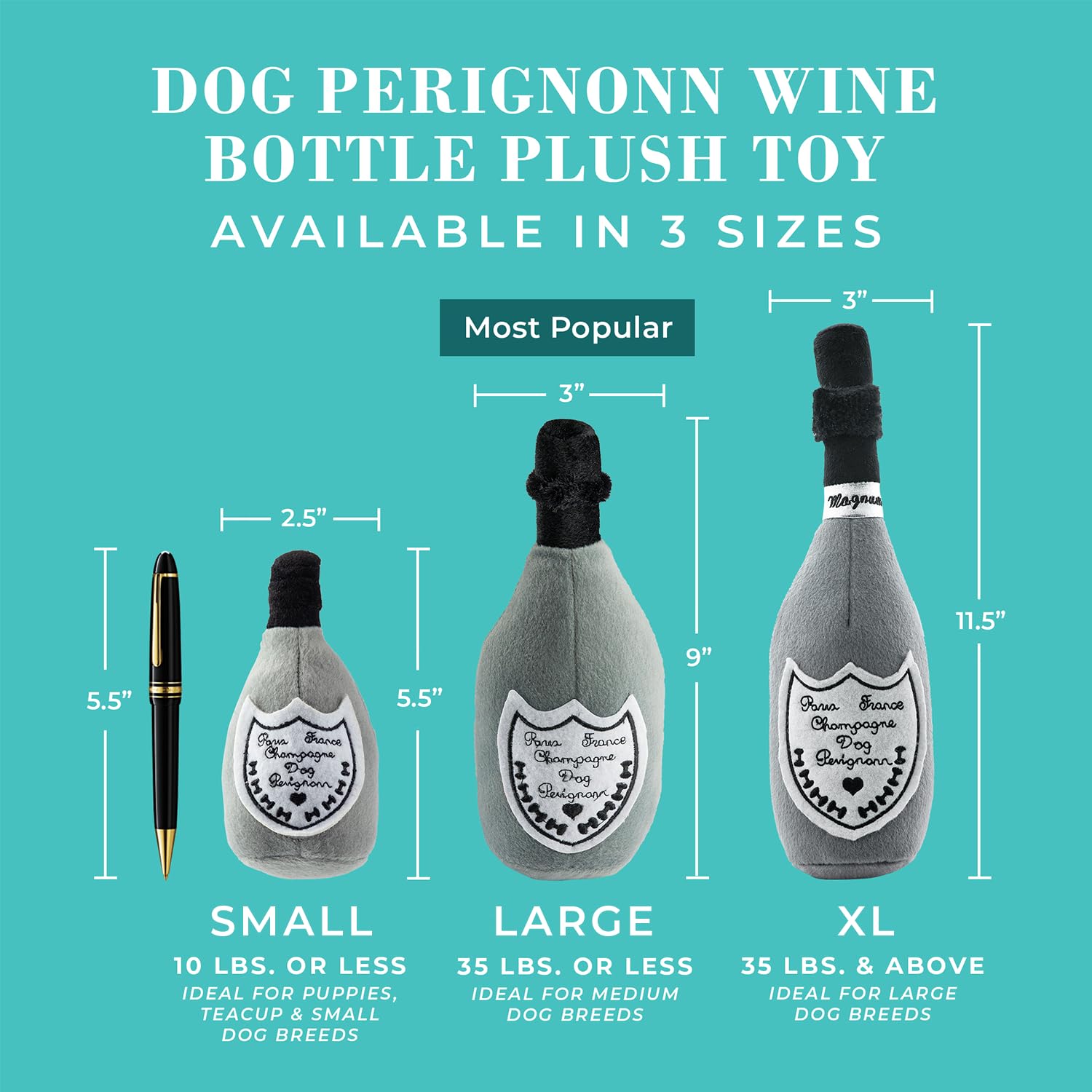 Champagne Perignonn de Haute Diggity Dog, diseño jugoso para diversión diaria.