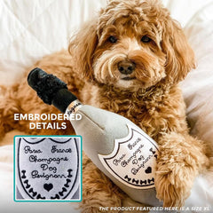 Squeaker interactivo Champagne Perignonn de Haute Diggity Dog para juego prolongado.