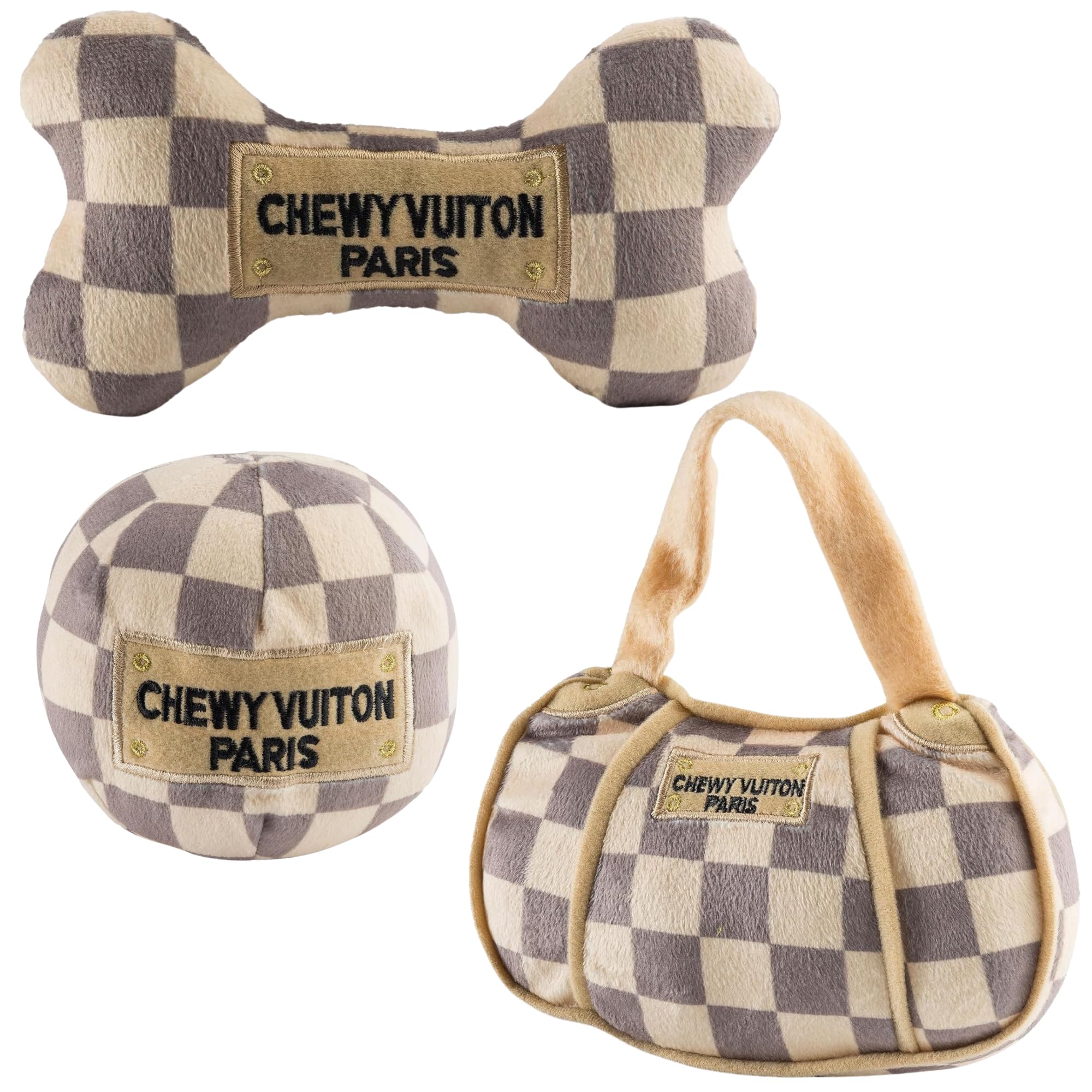 Peluche bolso Chewy Vuiton de Haute Diggity Dog para juego suave y estilo