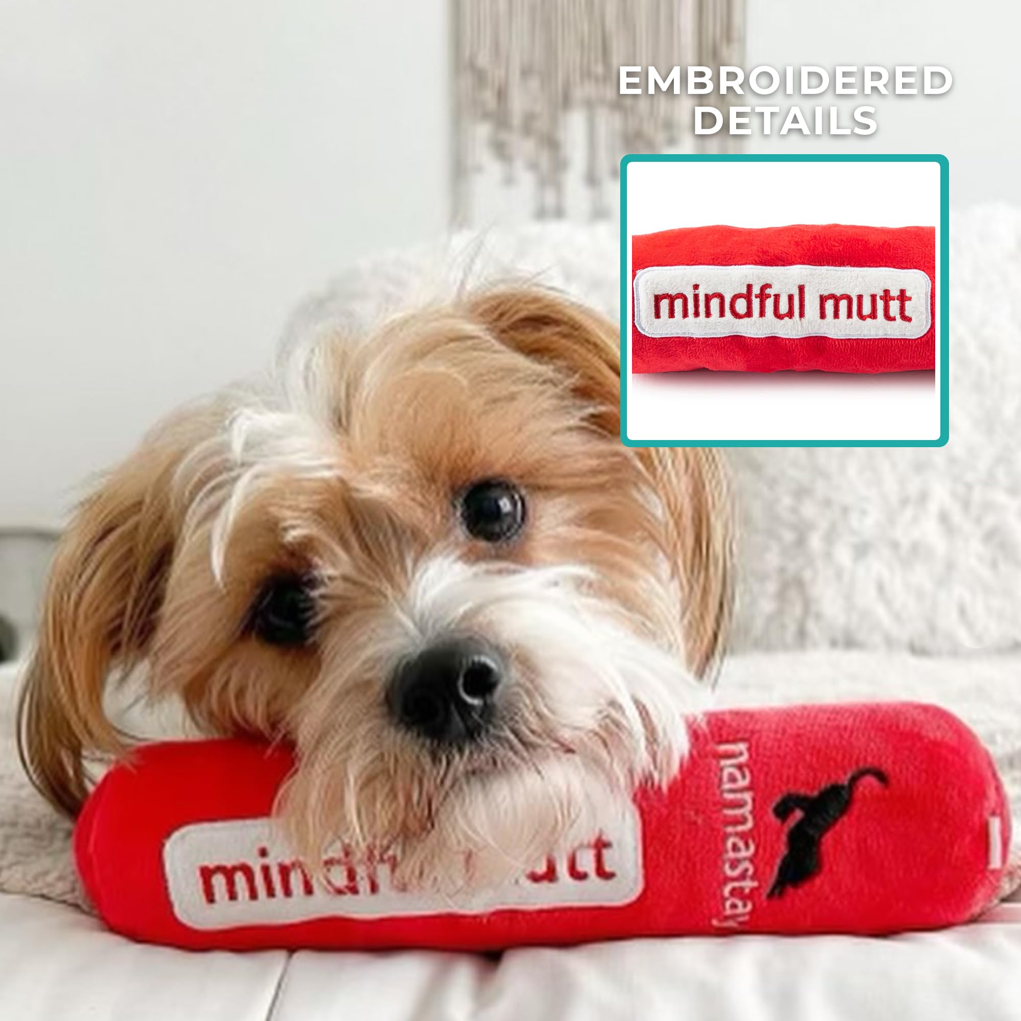 Tapete de yoga Haute Diggity Dog Chewlulemon, interior con chirriador, mantiene al perro entretenido durante horas.