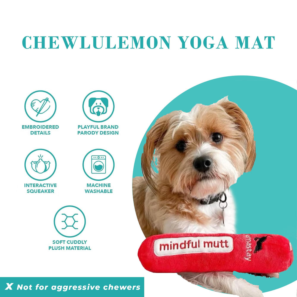 Tapete de yoga Haute Diggity Dog Chewlulemon, tacto felpa suave, ideal para mimos y descanso.