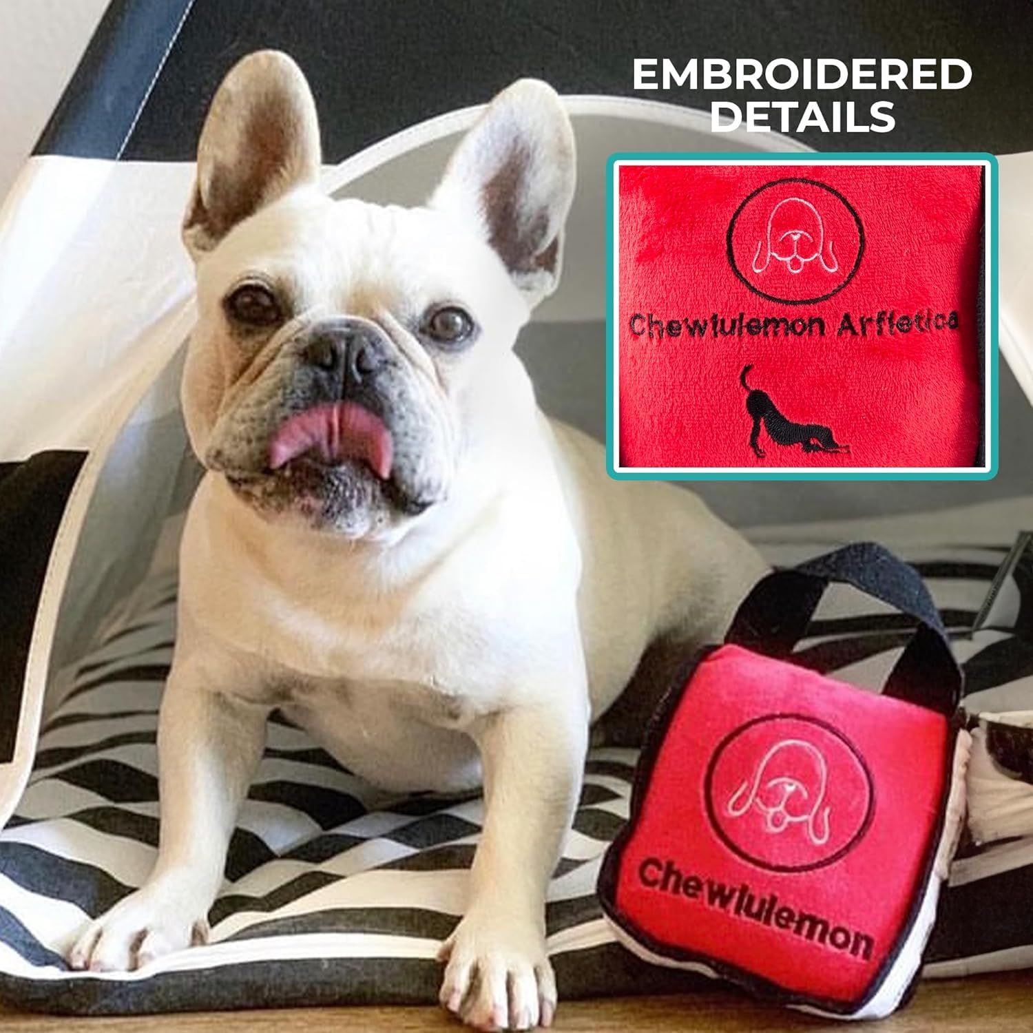 Chewlulemon Tote de Haute Diggity Dog, diseño interactivo para mantener ocupado al perro.