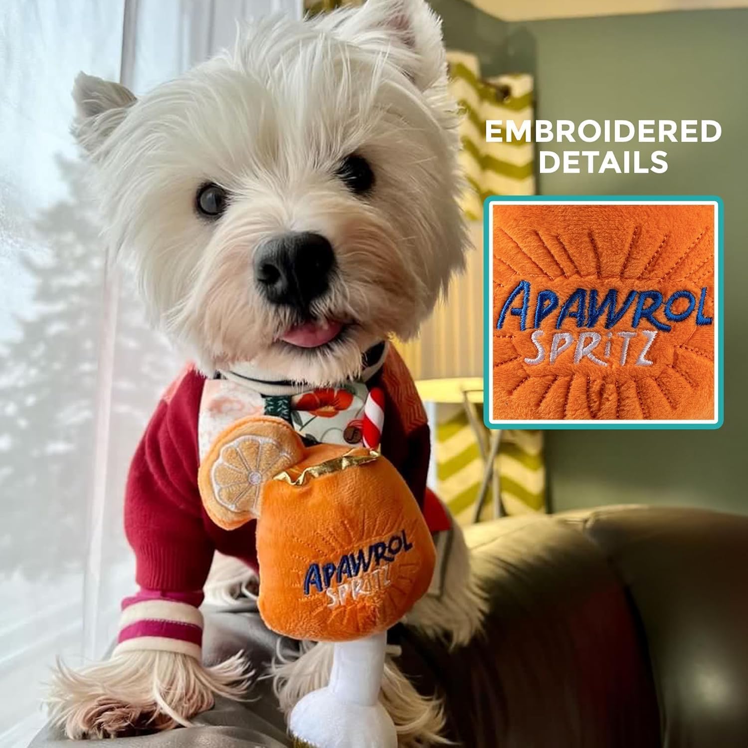 Haute Diggity Dog Cocktail Hour: juguetes durables de peluche para perros activos.