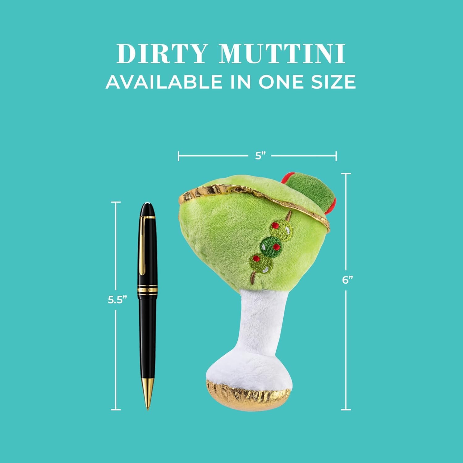Haute Diggity Dog Cocktail Hour: paquete de tres juguetes de peluche para perros.