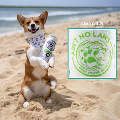 Haute Diggity Dog White Paw Lickety Lime, detalles de bordados elegantes para estilo único.