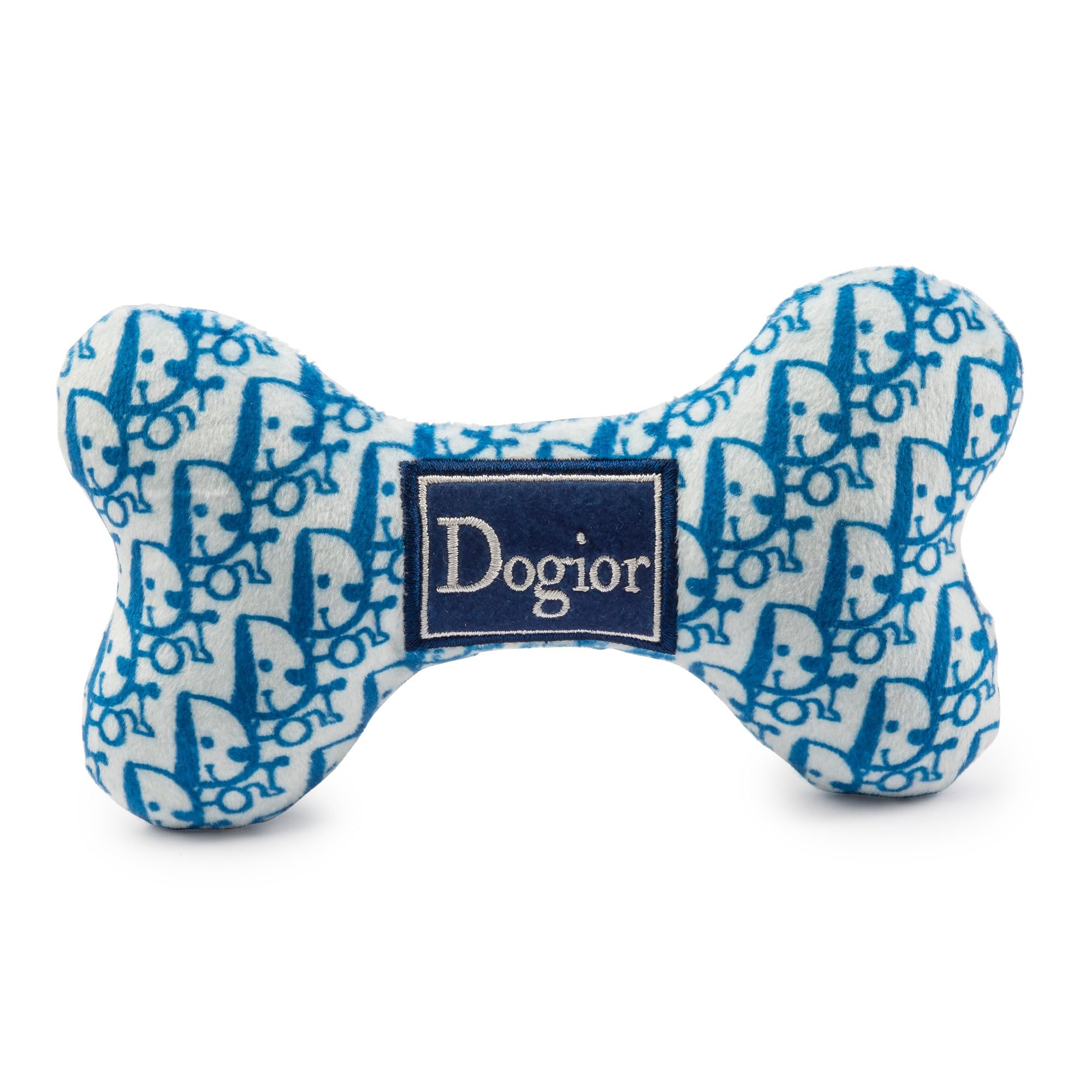 Dogior hueso azul: juguete de peluche para juego suave y seguro
