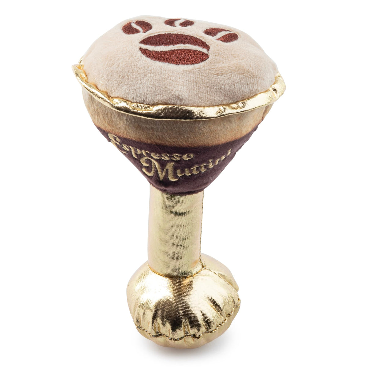 Haute Diggity Dog Espresso Muttini: juguete suave para juego diario.