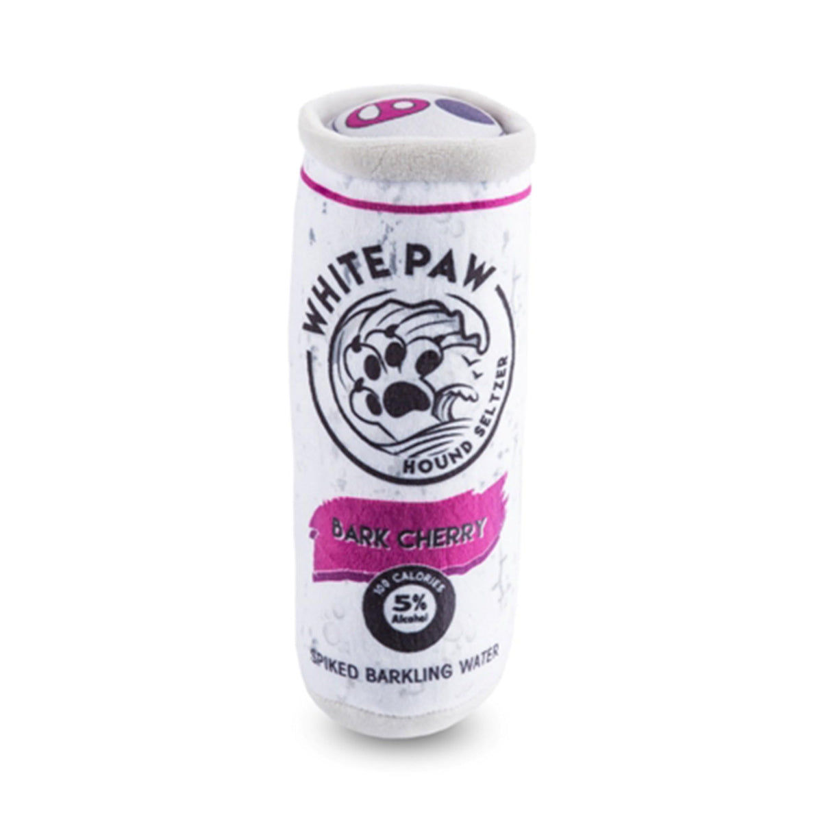 Haute Diggity Dog Juguete peluche blanco-pata bark-cereza frente para juego interactivo