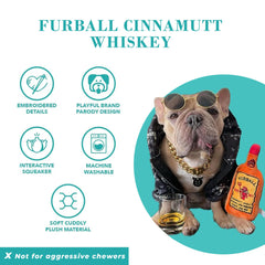 Haute Diggity Dog Furball Cinnamutt Whiskey: bordados elegantes que elevan el estilo del juguete