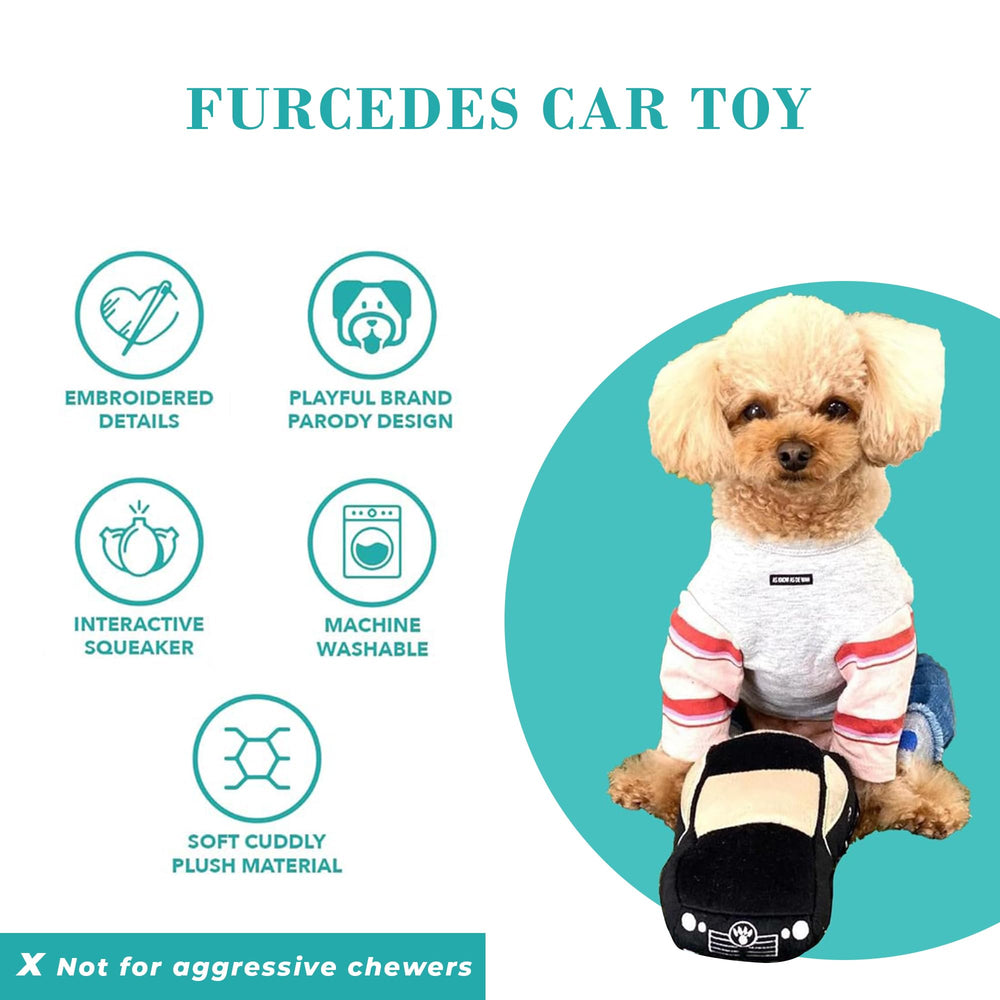 Material peluche suave y duradero de Haute Diggity Dog Furcedes para juegos prolongados
