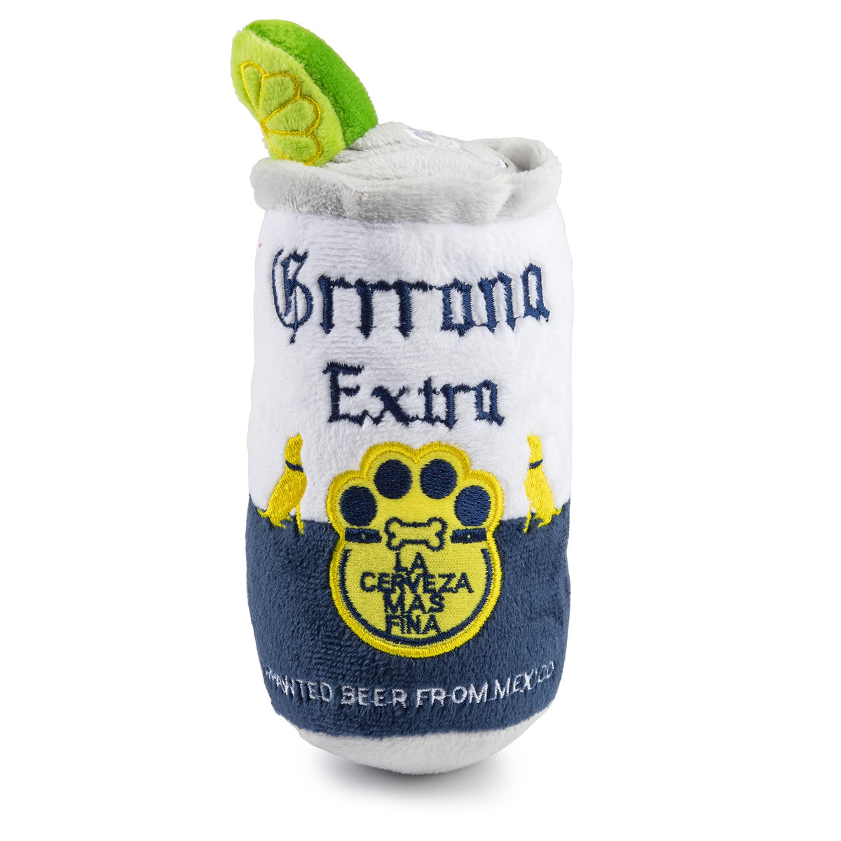 Haute Diggity Dog Grrrona lata de cerveza, juguete interactivo para perro